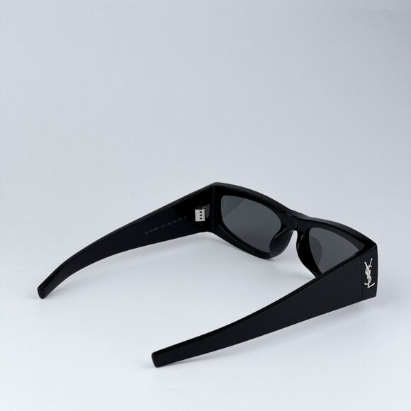Saint Laurent SLM140/F 002 BRAND NEW Sunglasses Black Grey Silver Mirror Unisex main image 7